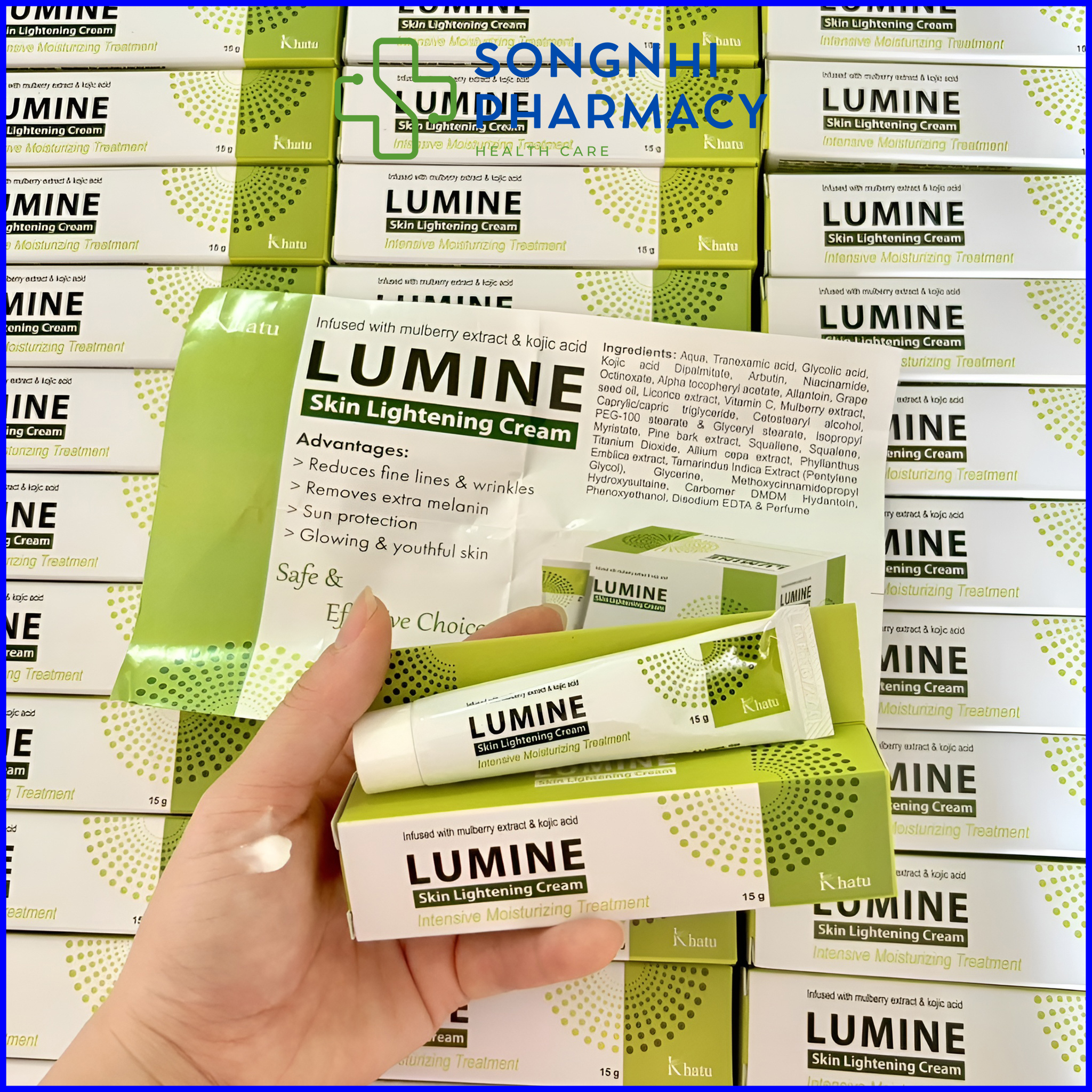 LUMINE Kem Dưỡng Hỗ Trợ Sáng Da, Mờ Thâm Nám 15g Lumine Skin Lightening Cream - Ảnh 5