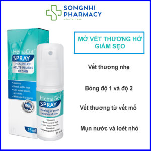 HEMACUT SPRAY 15ml Xịt Hỗ Trợ Làm Lành Vết Thương [Cộng Hòa Séc]