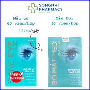 Viên Uống Bổ Mắt Shine Eye Gold - Bổ Mắt MEDI DHA-EPA 1 Hộp 50 Viên