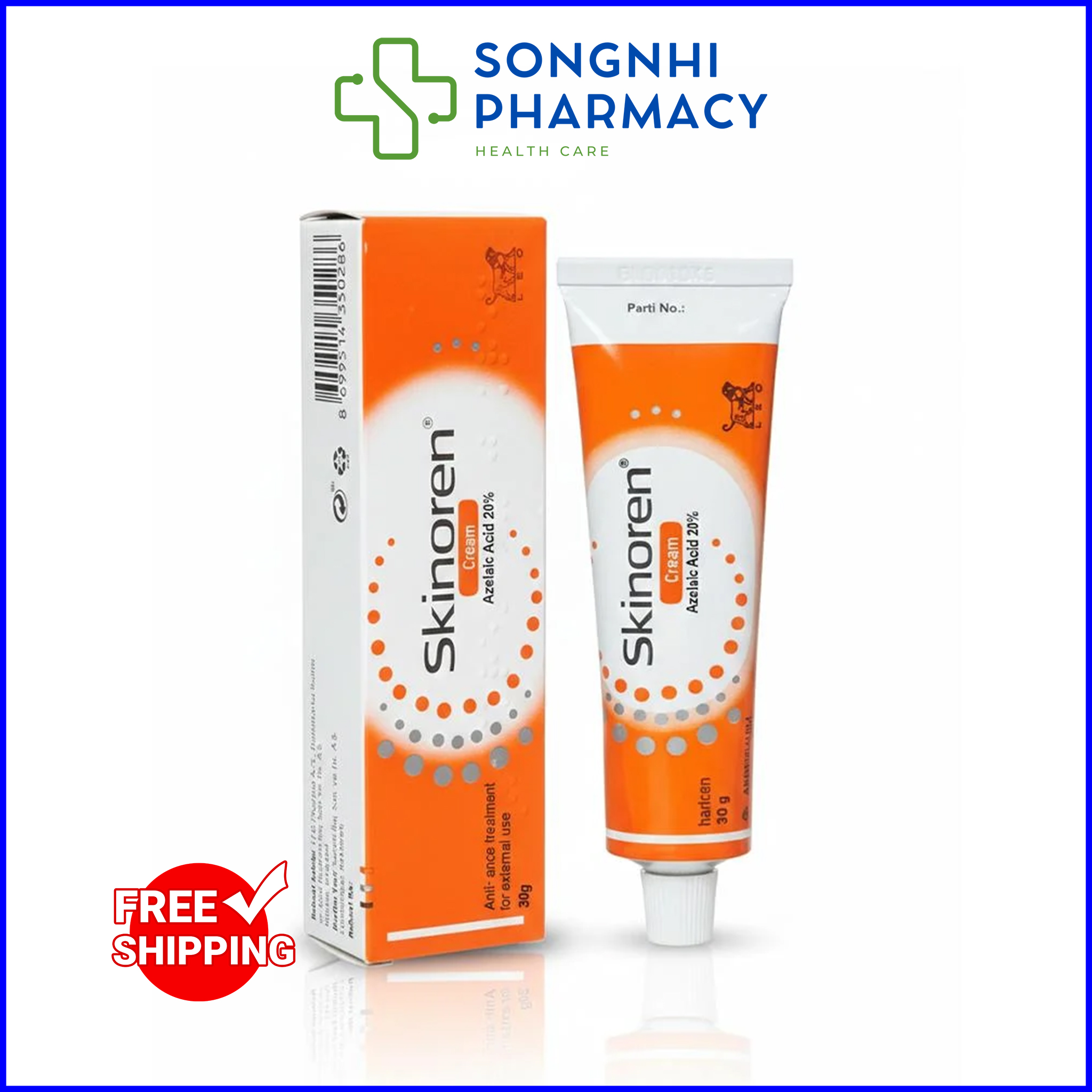 Skinoren Cream Acid Azelaic 20% Giảm Mụn Mờ Thâm 30g