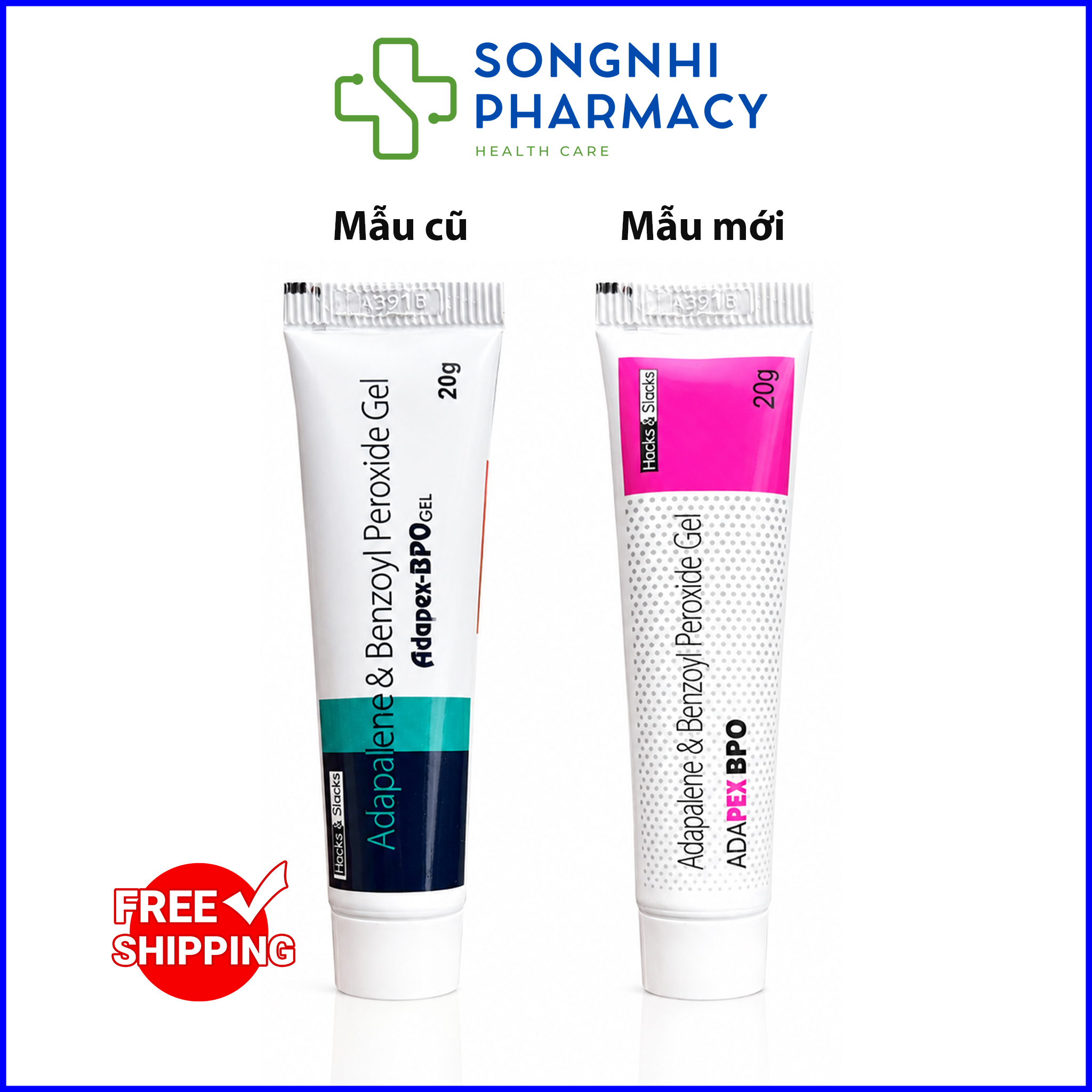 Adapbex-BPO Gel Hỗ Trợ Mụn Trứng Cá, Mụn Viêm