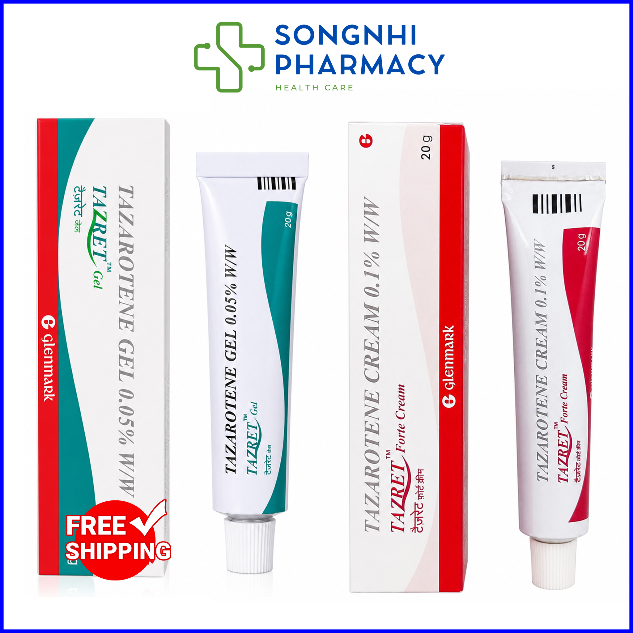 Tazret Gel 0,05% – Tazarotene Gel (Glenmark)