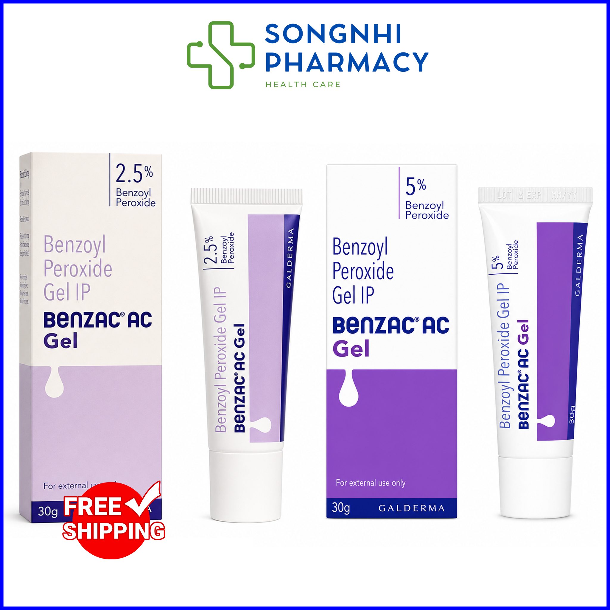 Benzac AC Gel 2.5% & 5% 30g – Galderma