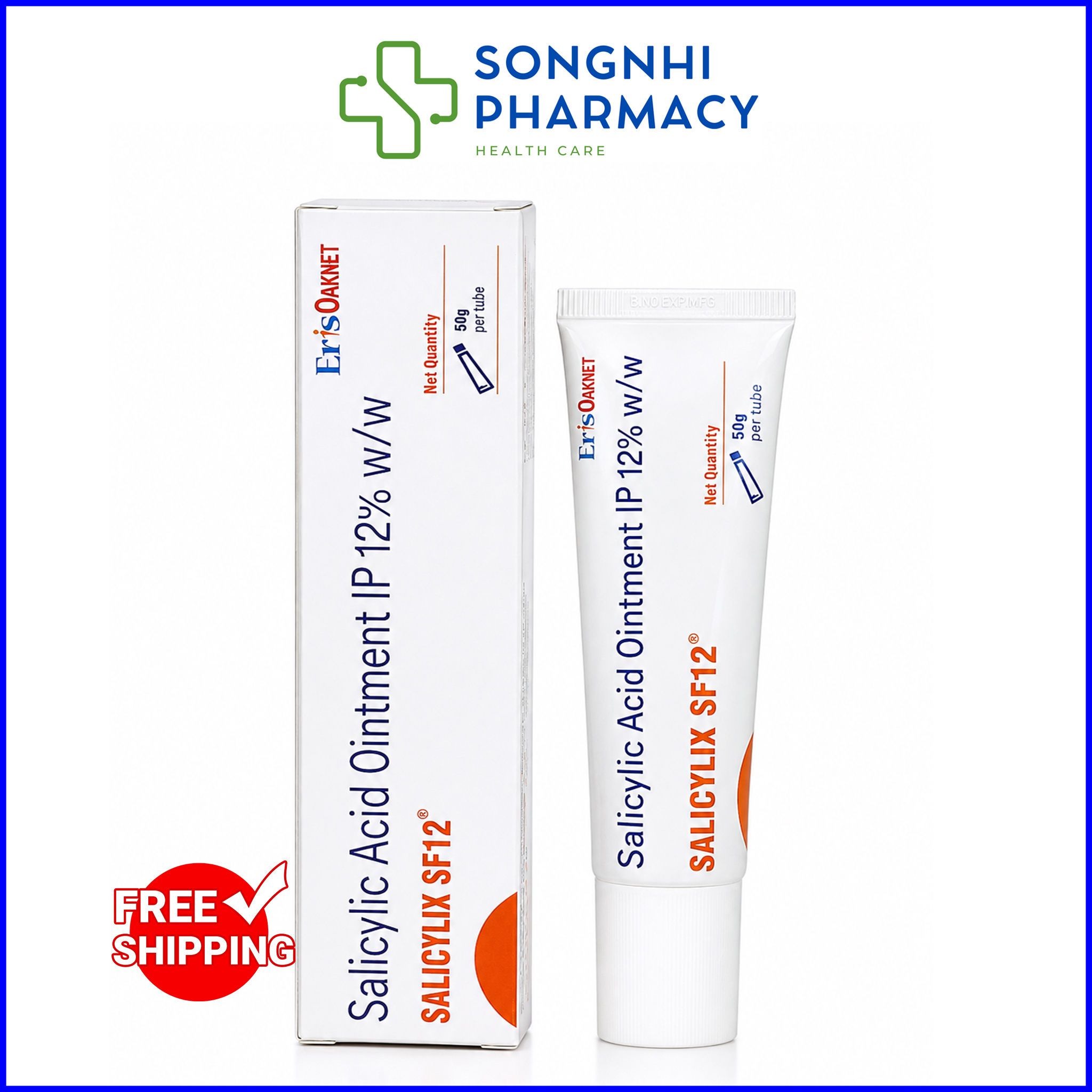 SALICYLIX SF12 OINTMENT 50g Giúp Bạt Sừng Mạnh Cho Da Chai Dày, Giảm Trình Trạng Bong Vảy