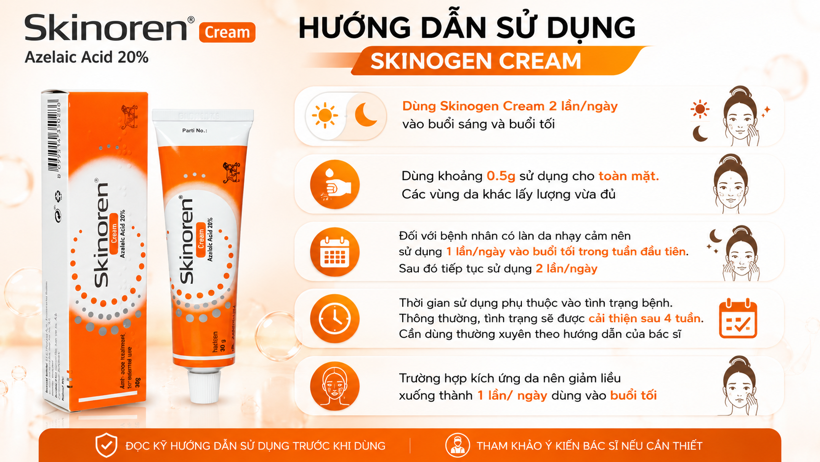 Hướng dẫn sử dụng Skinoren